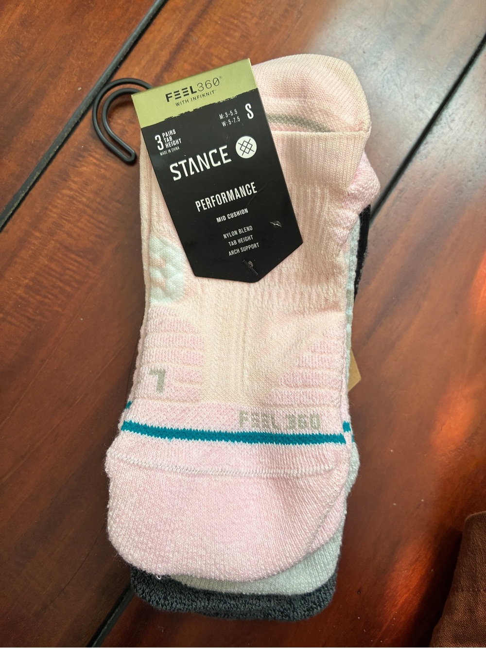 NWT STANCE MESH TAB SOCKS 3 PACK Feel 360 Small